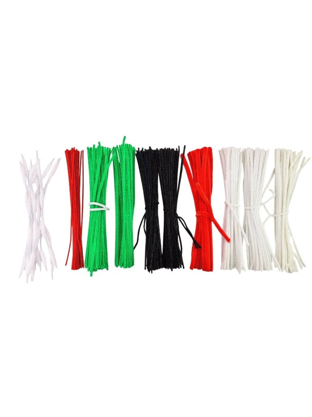 Vintage Chenille Stems Crafting Large Lot 1.5+ Pounds Red Green Black White 12"